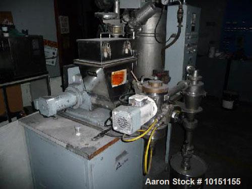 Used-Alpine Model 100 AFG Stainless Steel Fluidized Bed Opposed Jet Milling System.  Stainless steel contacts.  Includes K-T...