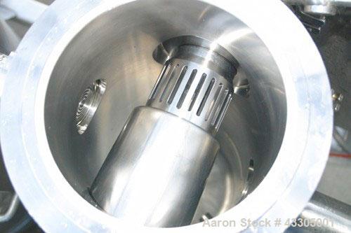Used Alpine Bed Opposed Jet Mill, Model 140AFG.  316 Stainless steel, 10.7 liter jacketed chamber rated 2.3 bar at 123 deg C (33 psi at 253 deg F).  (1) Horizontal design classifying wheel driven by ...