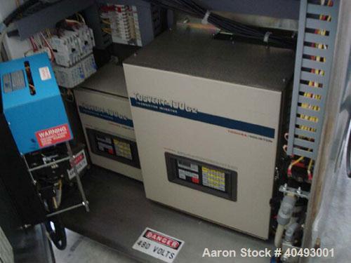 Used Fluid Air Mill production scale powder mill, model 007. Speed 500-7200 rpm, finished particle size mesh (micron) 10-400 (2000-27), throughput lbs(kg)/hour 2205 (1000), approximate weight 1,000 l...