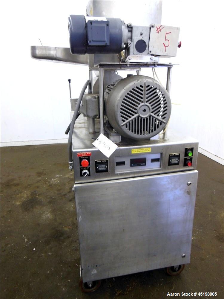 Used- Stainless Steel Fluid Air Impact/Screening Mill, Model 014