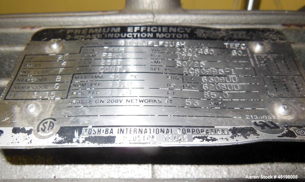 Used Stainless Steel Fluid Air Impact/Screening Mill, Model 014