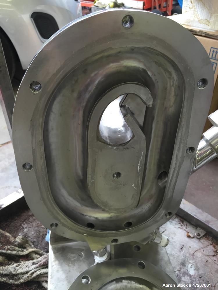 Used Fluid Energy Jet-O-Mizer Mill, Aljet Model 0202. 316L stainless steel, feed hopper, adjustable pusher nozzle, removable venturi nozzle, manifold, grinding chamber, mill stand, quick disconnect f...