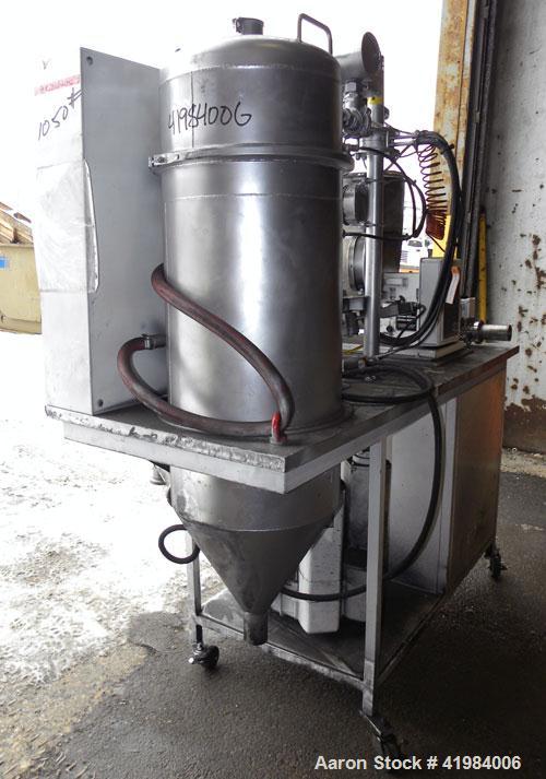 Used Alpine Fluidized Bed Opposed Jet Mill System, type 100AFG, 321 stainless steel, consisting of: (1) Alpine jet mill, model 100AFG, throughput rate approximately 1 to 25 kg/hr. Includes a classify...