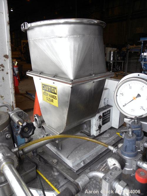 Used Alpine Fluidized Bed Opposed Jet Mill System, type 100AFG, 321 stainless steel, consisting of: (1) Alpine jet mill, model 100AFG, throughput rate approximately 1 to 25 kg/hr. Includes a classify...