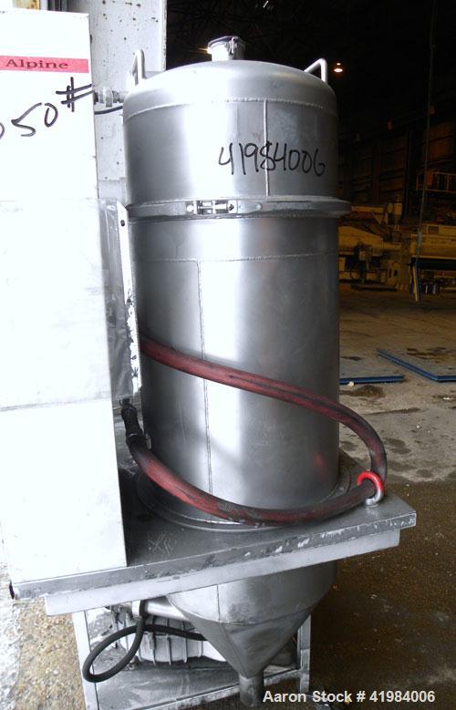 Used Alpine Fluidized Bed Opposed Jet Mill System, type 100AFG, 321 stainless steel, consisting of: (1) Alpine jet mill, model 100AFG, throughput rate approximately 1 to 25 kg/hr. Includes a classify...