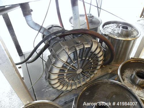 Used Alpine Fluidized Bed Opposed Jet Mill System, type 100AFG, 321 stainless steel, consisting of: (1) Alpine jet mill, model 100AFG, throughput rate approximately 1 to 25 kg/hr. Includes a classify...