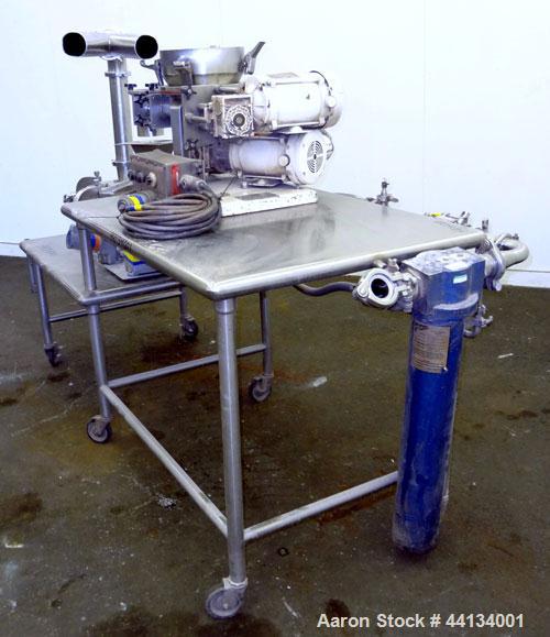 Used Jet Pulverizer Micron-Master Jet Mill, Size 12.  304 Stainless steel and tungsten carbide product contact areas. 12” Diameter chamber, typical feed rate 25-250 pounds an hour, air required 225 S...