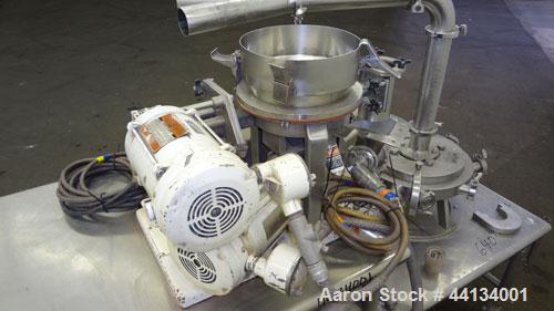 Used Jet Pulverizer Micron-Master Jet Mill, Size 12.  304 Stainless steel and tungsten carbide product contact areas. 12” Diameter chamber, typical feed rate 25-250 pounds an hour, air required 225 S...