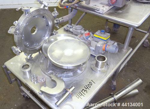 Used Jet Pulverizer Micron-Master Jet Mill, Size 12.  304 Stainless steel and tungsten carbide product contact areas. 12” Diameter chamber, typical feed rate 25-250 pounds an hour, air required 225 S...