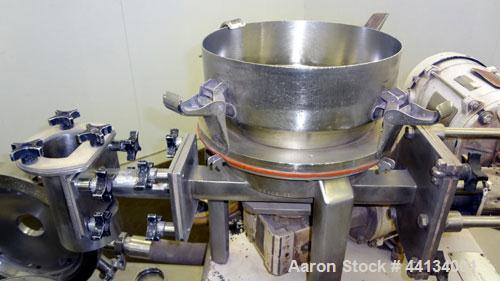 Used Jet Pulverizer Micron-Master Jet Mill, Size 12.  304 Stainless steel and tungsten carbide product contact areas. 12” Diameter chamber, typical feed rate 25-250 pounds an hour, air required 225 S...