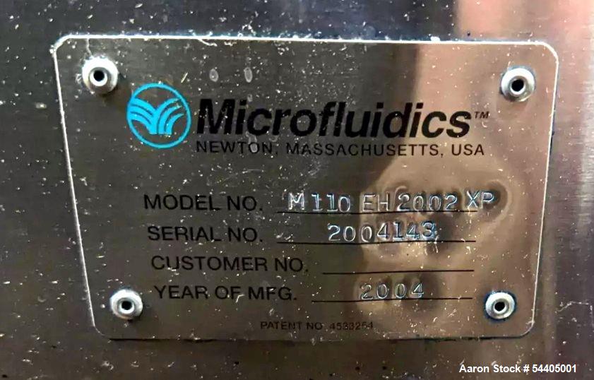 Used Microfluidics Microfluidizer  Model M-110EH / M-110EH-30, Stainless stee.