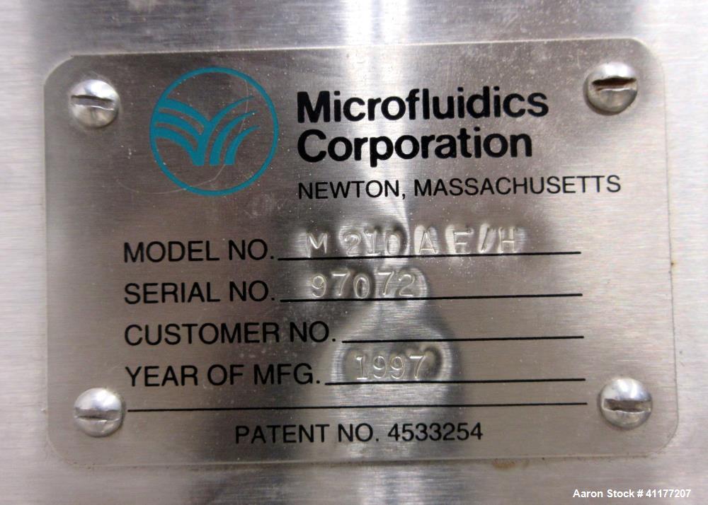 Used Microfluidics Pilot Scale Microfluidizer Processor