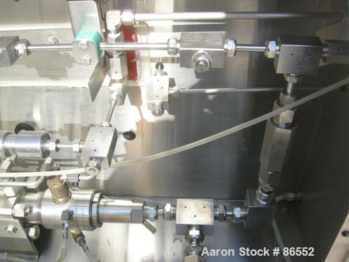 Used Microfluidics Lab Microfluidizer Electric-Hydraulic Processor, Model M140K, 304 Stainless Steel. Unit designed for high shear rates, maximizing the energy per unit fluid volume resulting in unif...
