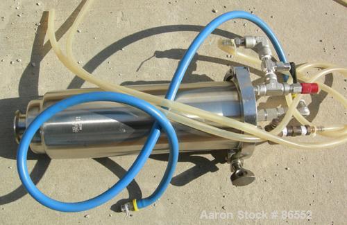 Used Microfluidics Lab Microfluidizer Electric-Hydraulic Processor, Model M140K, 304 Stainless Steel. Unit designed for high shear rates, maximizing the energy per unit fluid volume resulting in unif...
