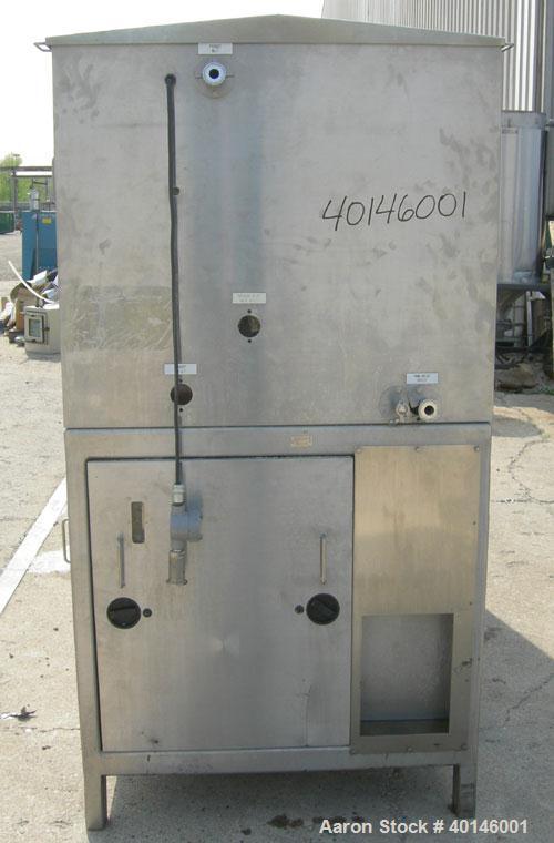 USED: Microfluidics Series Production Microfluidizer, Model M610-100, stainless steel. Electrically driven, dual plunger, hydraulic intensifier pump to pressurize the process stream. Unit designed fo...