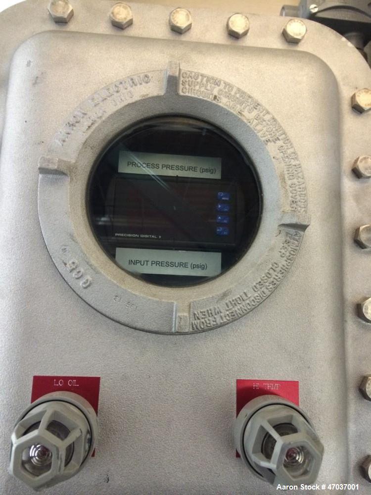 Used Microfluidics Series Production Microfluidizer, Model M610-100. Stainless steel. Electrically driven, dual plunger, hydraulic intensifier pump to pressurize the process stream. Unit designed for...
