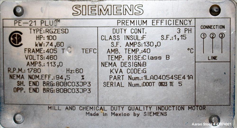 Used Microfluidics Series Production Microfluidizer, Model M610-100, Stainless