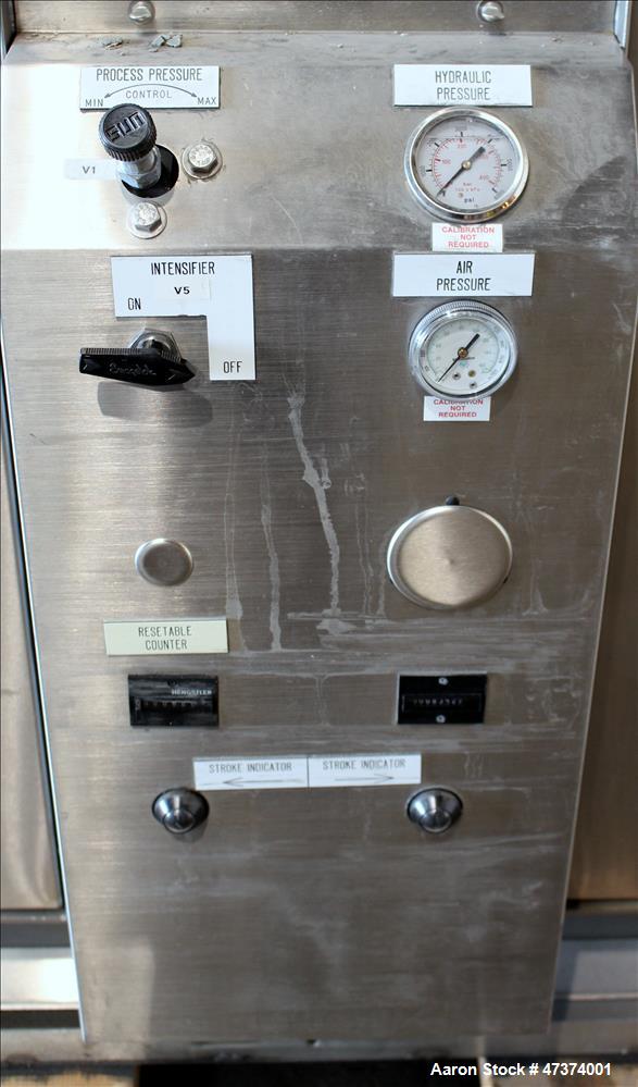 Used Microfluidics Series Production Microfluidizer, Model M610-100, Stainless
