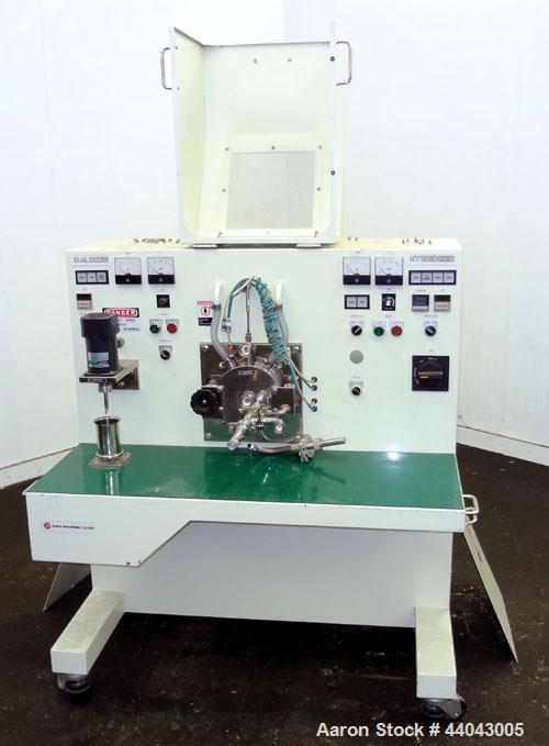 Used Nara Machinery Hybridization System, Model NHS-0, 304 Stainless Steel. Consists of (1) Model O.M. Dizer, approximate capacity 60 gram batch, 80-1600 rpm. Designed for powder mixing with an agita...