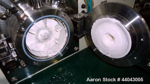 Used Nara Machinery Hybridization System, Model NHS-0, 304 Stainless Steel. Consists of (1) Model O.M. Dizer, approximate capacity 60 gram batch, 80-1600 rpm. Designed for powder mixing with an agita...