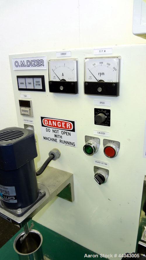 Used Nara Machinery Hybridization System, Model NHS-0, 304 Stainless Steel. Consists of (1) Model O.M. Dizer, approximate capacity 60 gram batch, 80-1600 rpm. Designed for powder mixing with an agita...