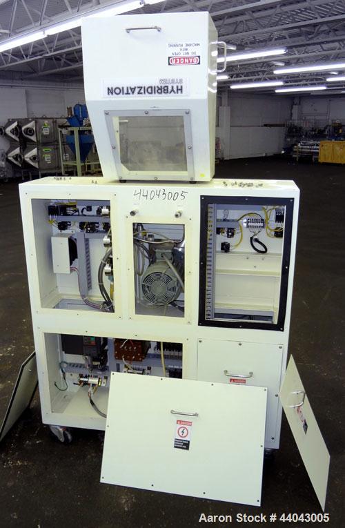 Used Nara Machinery Hybridization System, Model NHS-0, 304 Stainless Steel. Consists of (1) Model O.M. Dizer, approximate capacity 60 gram batch, 80-1600 rpm. Designed for powder mixing with an agita...
