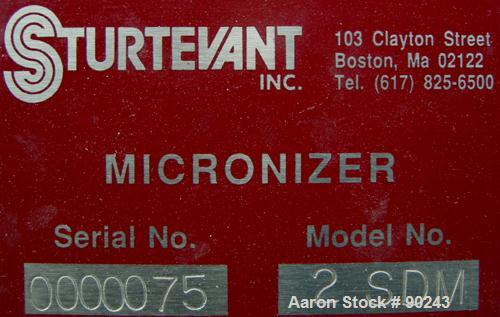 Used: Sturtevant Micronizer, Model 2SDM
