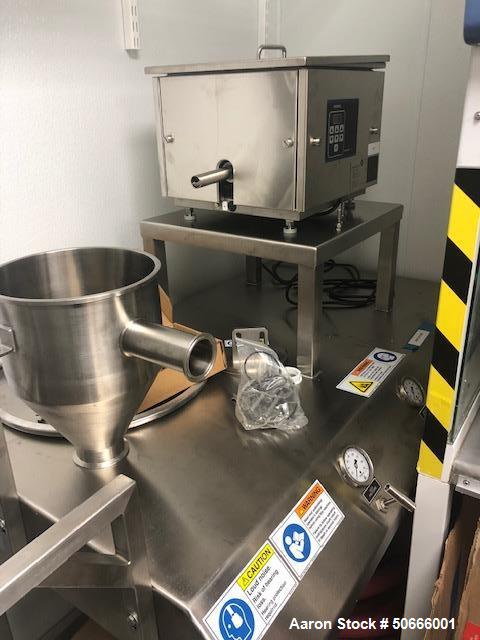Used Sturtevant Mill, 4", Micronizer, Model OM2,  Stainless steel.  Open Manifold design. Options: Portable Stainless steel table with air controls, Volumetric Feeder with controller, conical bag hol...