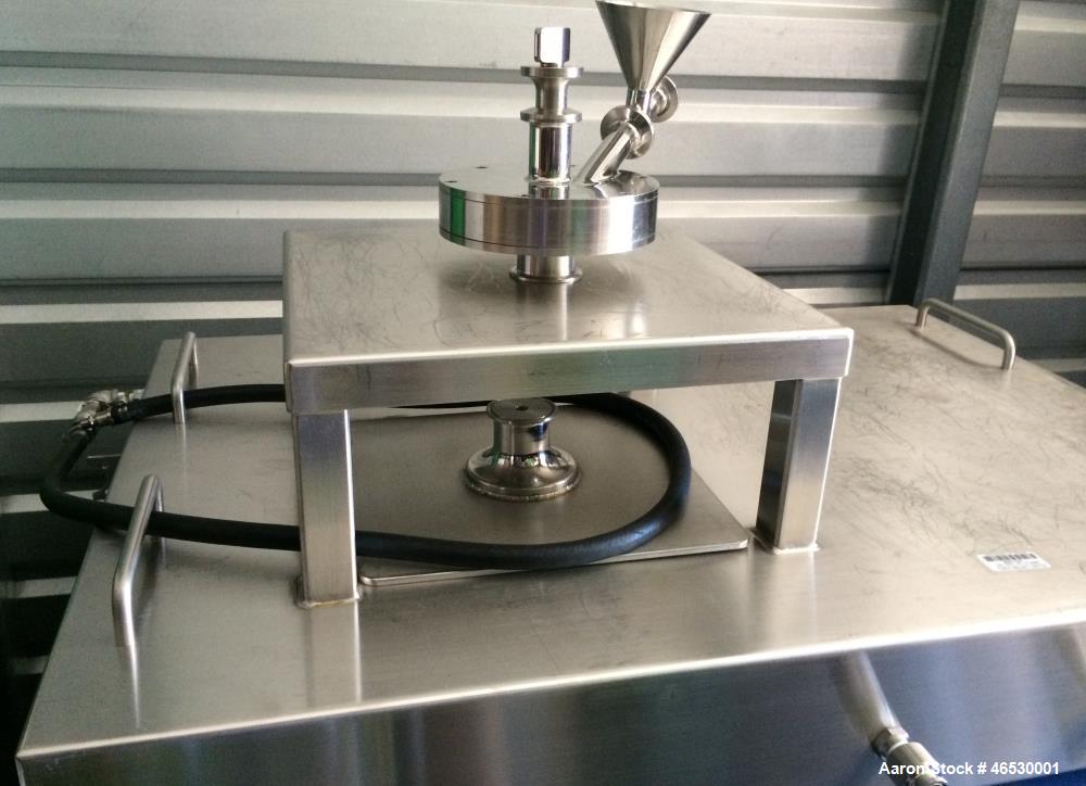Used Sturtevant SDM4 Micronizer, Stainless Steel. (1) SDM4 table, parts and accessories. (1) Technweigh S5 Volumetric Feeder, 120 Volt, 1 speed, dual drive, digital batch timer, model 5. 1/8hp Motor....