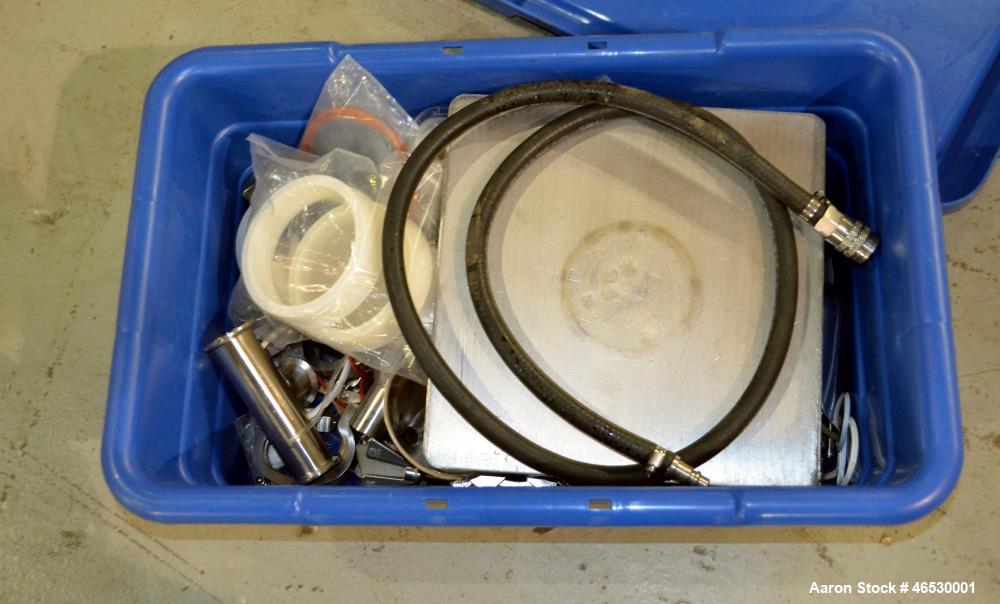 Used Sturtevant SDM4 Micronizer, Stainless Steel. (1) SDM4 table, parts and accessories. (1) Technweigh S5 Volumetric Feeder, 120 Volt, 1 speed, dual drive, digital batch timer, model 5. 1/8hp Motor....