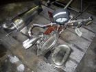 USED: Fluid Energy Jet Mizer, model 0202-C65, stainless steel. Vertically oriented jet mill with tangential grinding nozzles. Rated capacity from 1-100 pounds an hour. Requires 50-120 cfm air supply....