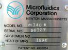 Used Microfluidics Lab Microfluidizer Electric-Hydraulic Processor, Model M140K, 304 Stainless Steel. Unit designed for high shear rates, maximizing the energy per unit fluid volume resulting in unif...