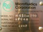 Used Stainless Steel Microfluidics MicroFluidzer, Model M610-200