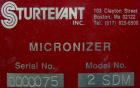 Used: Sturtevant Micronizer, Model 2SDM