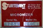 Used Sturtevant Model SDM-4 Sanitary Design Micronizer/Jetmill