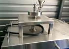 Used Sturtevant SDM4 Micronizer, Stainless Steel. (1) SDM4 table, parts and accessories. (1) Technweigh S5 Volumetric Feeder, 120 Volt, 1 speed, dual drive, digital batch timer, model 5. 1/8hp Motor....
