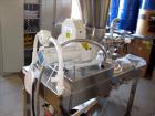 Used Sturtevant Micronizer, Model SSC4. With K-Tron model K2MVT20 feeder, 1/2 hp xp. Cyclone fines collector, on a stainless steel base. Serial #0300702.