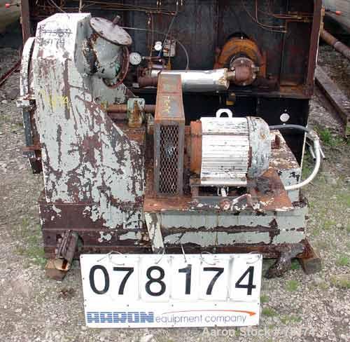 USED: Hammer mill, carbon steel. 19" diameter chamber. (12) 2" wide x1/4" thick swinging hammers. Top feed, bottom discharge. Replaceablescreen, hinged front door. Driven by a 10 hp, 3/60/230/460 vol...