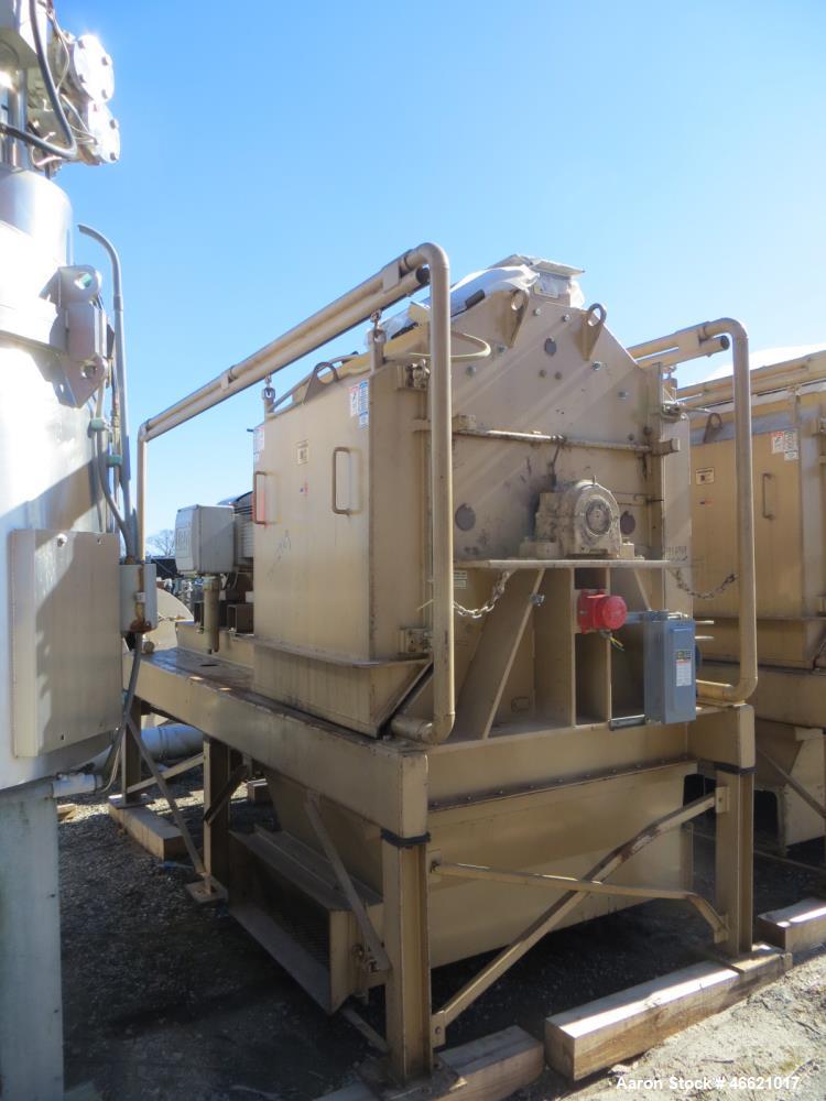 Used Bliss Eliminator Hammer Mill, Model EMFD 4840-TFA. 48" Diameter x 40" wide grinding chamber, on unitized base with 300hp, 230/460 volt motor, with rotary feeder and magnet, serial# 5937. Bliss F...
