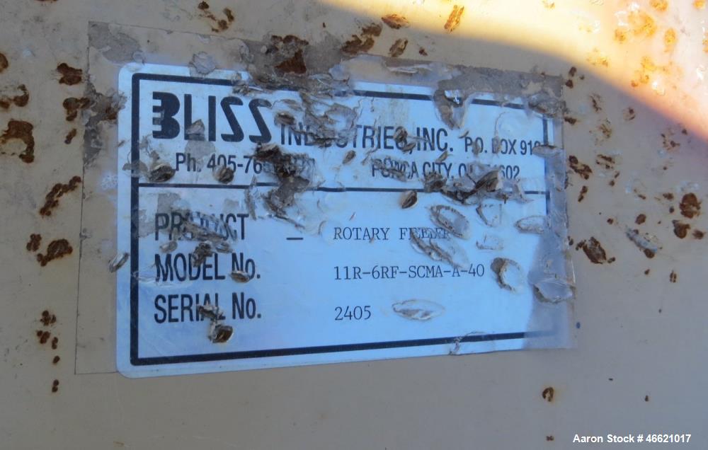 Used Bliss Eliminator Hammer Mill, Model EMFD 4840-TFA. 48" Diameter x 40" wide grinding chamber, on unitized base with 300hp, 230/460 volt motor, with rotary feeder and magnet, serial# 5937. Bliss F...