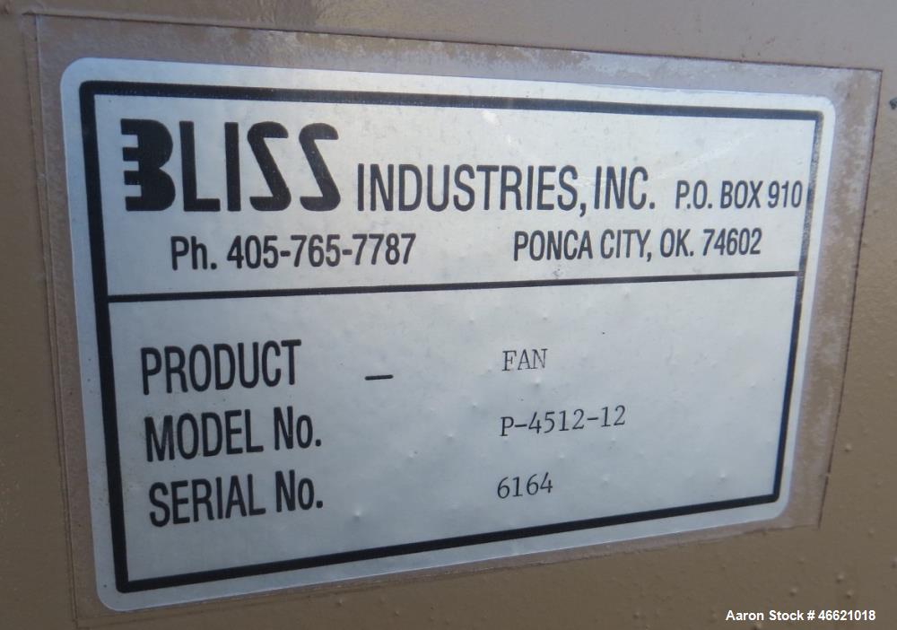 Used Bliss Eliminator Hammer Mill, Model EMFD 4840-TFA