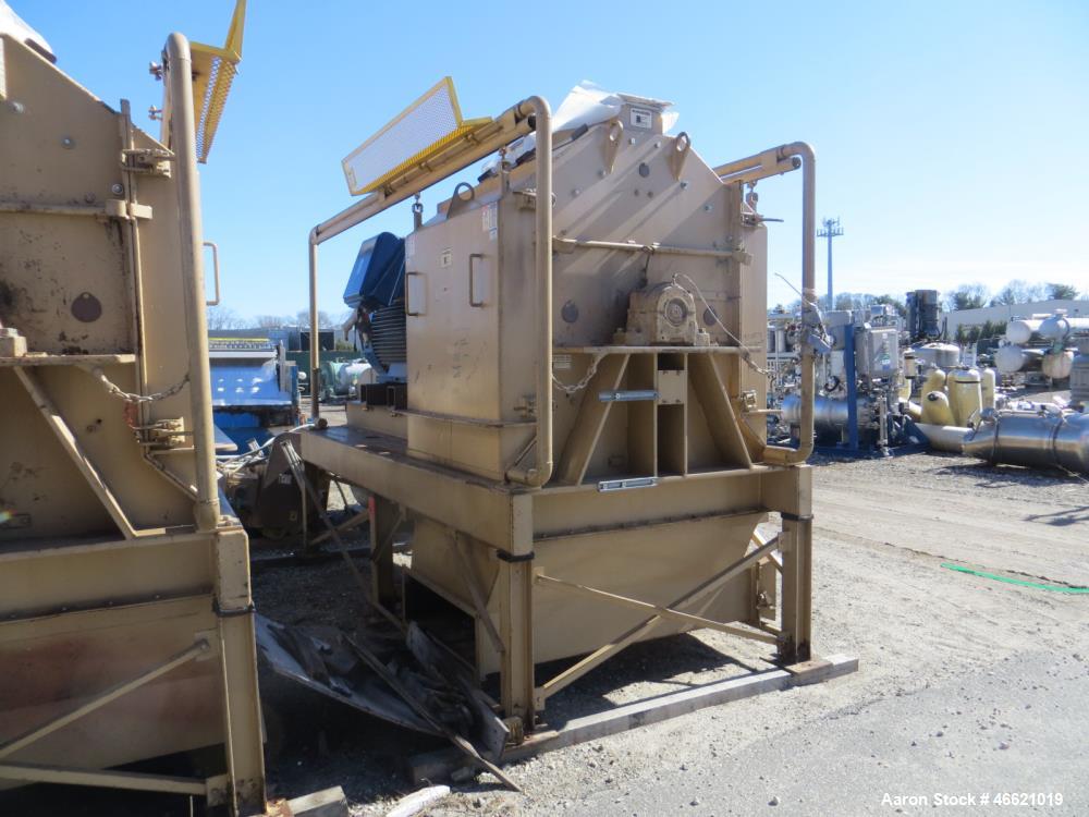 Used Bliss Eliminator Hammer Mill, Model EMFD 4840-TFA. 48" Diameter x 40" wide grinding chamber, on unitized base with 300hp, 230/460 volt motor, with rotary feeder and magnet, serial# 5935. Bliss F...