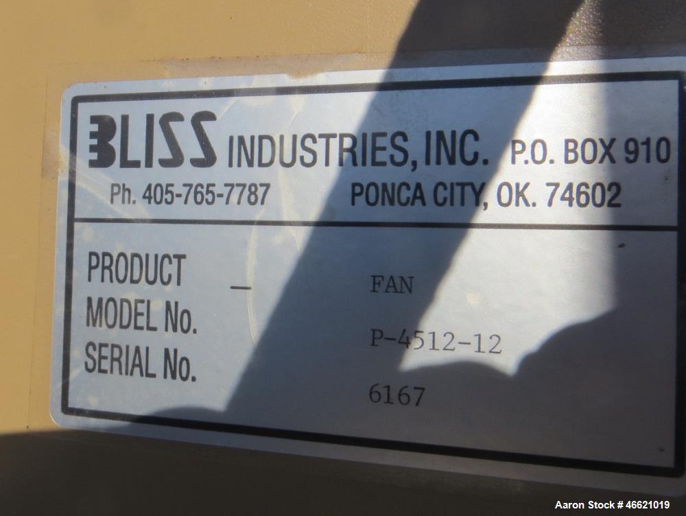 Used Bliss Eliminator Hammer Mill, Model EMFD 4840-TFA. 48" Diameter x 40" wide grinding chamber, on unitized base with 300hp, 230/460 volt motor, with rotary feeder and magnet, serial# 5935. Bliss F...