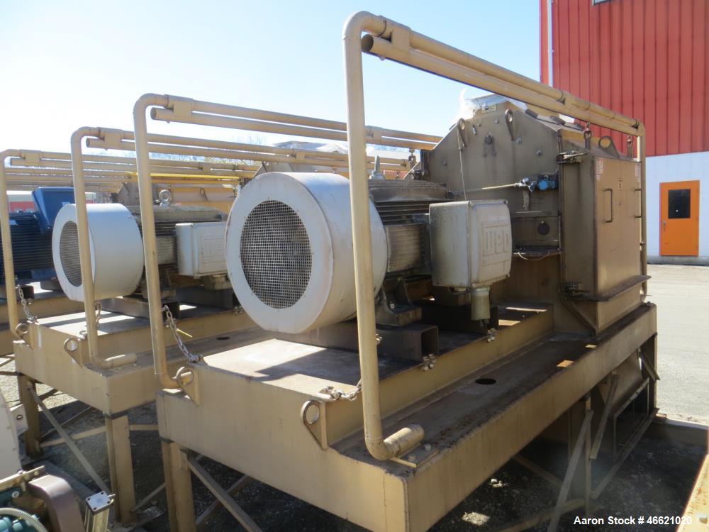 Used Bliss Eliminator Hammer Mill, Model EMFD 4840-TFA. 48" Diameter x 40" wide grinding chamber, on unitized base with 300hp, 230/460 volt motor, with rotary feeder and magnet, serial# 5934. Bliss F...