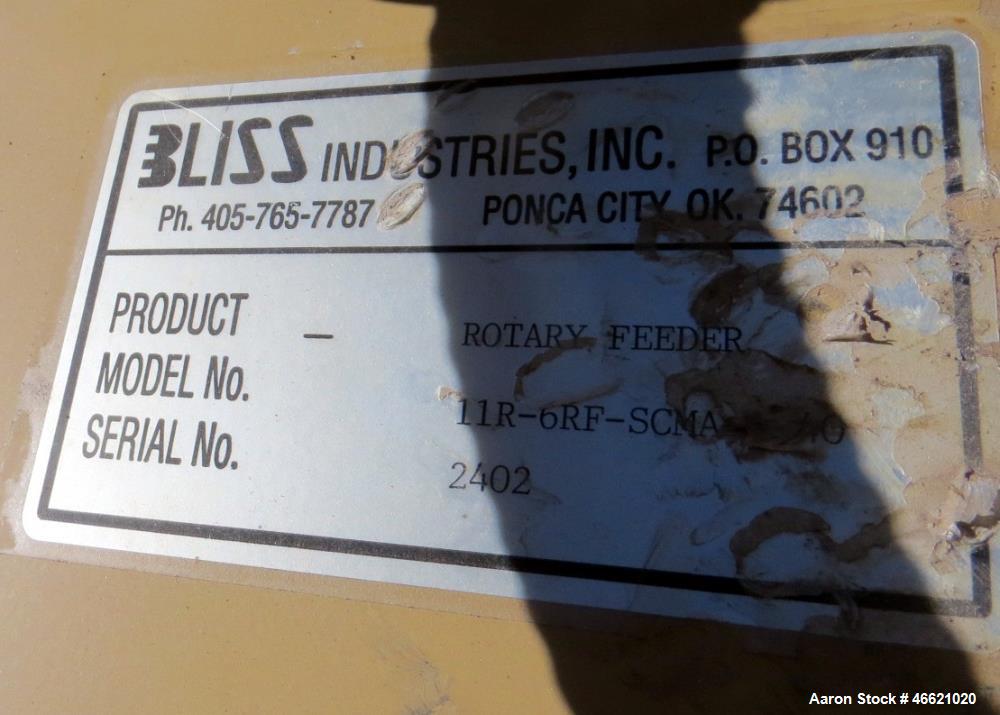 Used Bliss Eliminator Hammer Mill, Model EMFD 4840-TFA. 48" Diameter x 40" wide grinding chamber, on unitized base with 300hp, 230/460 volt motor, with rotary feeder and magnet, serial# 5934. Bliss F...