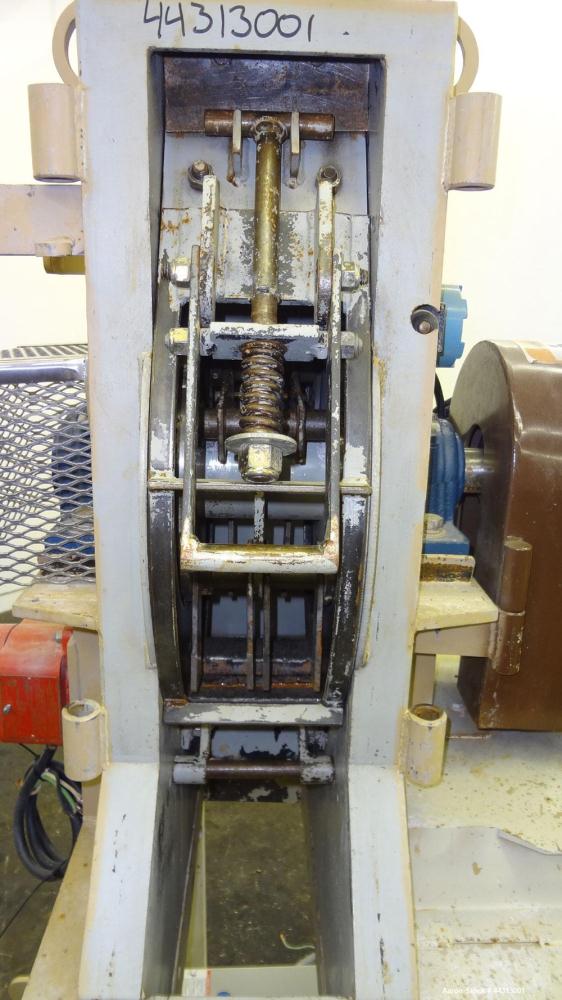 Used Bliss Industries Eliminator Relief Hammer Mill, Model ER-1906-TF, Carbon Steel. 9” x 6” Top feed with chute, bottom discharge. (2) Removable side access doors. Approximately 1/4” thick swinging ...