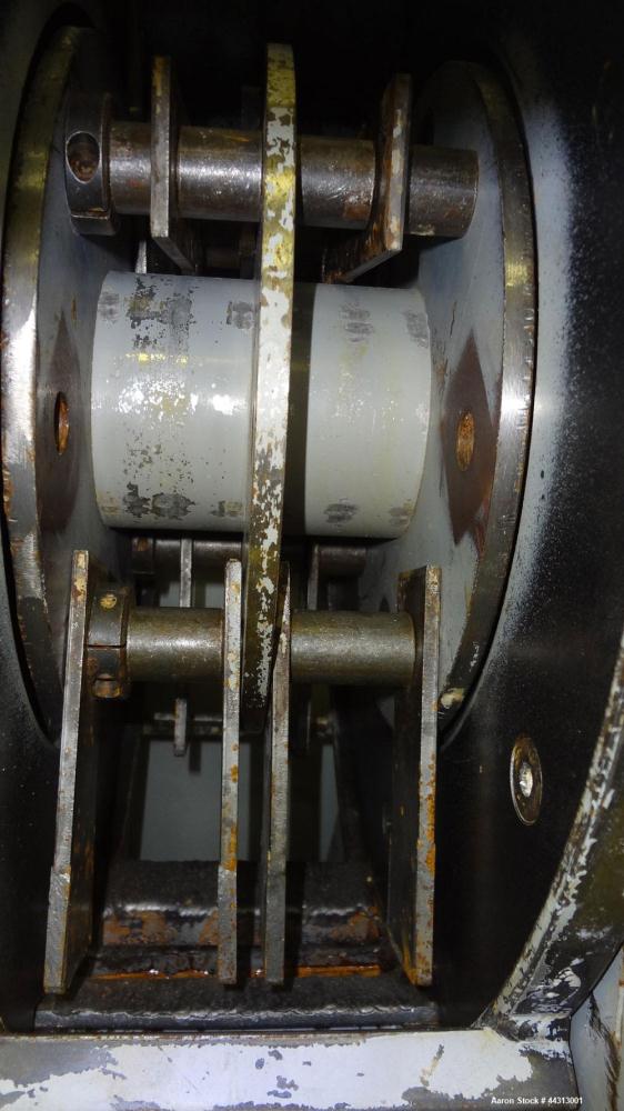 Used Bliss Industries Eliminator Relief Hammer Mill, Model ER-1906-TF, Carbon Steel. 9” x 6” Top feed with chute, bottom discharge. (2) Removable side access doors. Approximately 1/4” thick swinging ...