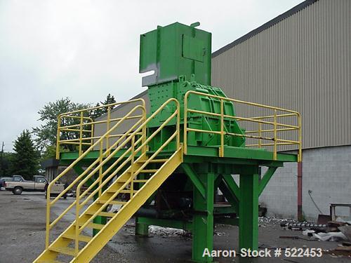 USED: Broer 1998 model 3536E shredder. 35" diameter rotor x 36" wide,vertical feed, 125 hp electric drive. Other motors available from60 - 250 hp. Swinging hammers can convert to fixed, sliding grate...