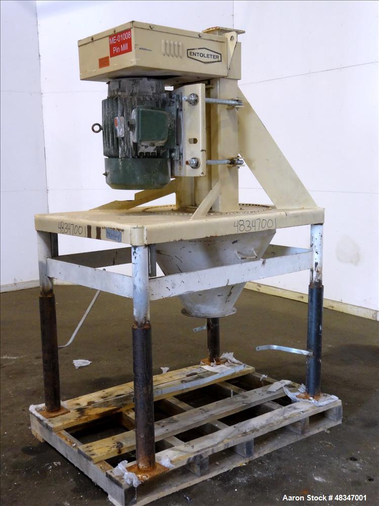 Used Entoleter Centrifugal Impact Mill, Model 27-2 LCBP, Carbon Steel.