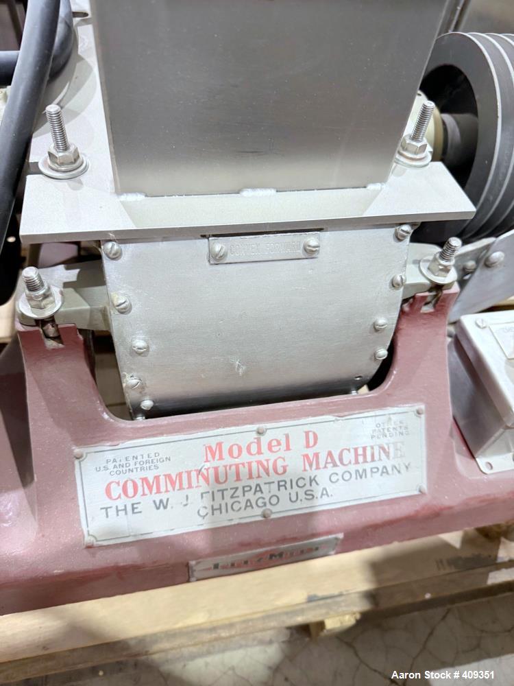 Used Fitzpatrick Fitz-Mill Model D. 3/60/220/440 Volt.